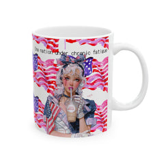 🇺🇸"One Nation Under Chronic Fatigue"- 11oz Ceramic Mug