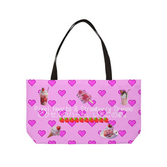 🇺🇸 Pixel Hearts & Strawberry Dreams Tote Bag- ピクセルハートのウィークエンダー