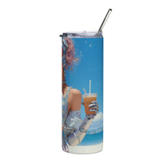 🇺🇸“My Paycheck Melted, But Not My Iced Latte”Stainless Steel Tumbler - 20oz | ステンレスタンブラー「私の給料は溶けたけど、アイスラテはまだ冷たい」エディション