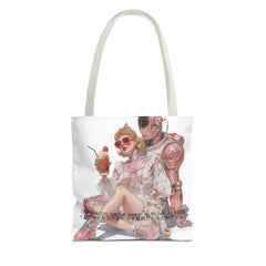 🇺🇸 “Intergalactic Asylum Seeker with her AI Daddy” Tote Bag | 「AIダディと宇宙難民ガール」トートバッグ