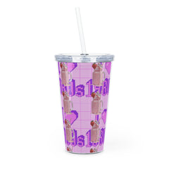 🇺🇸1980s Plastic Tumbler with Straw