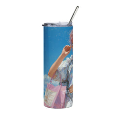 🇺🇸“My Paycheck Melted, But Not My Iced Latte”Stainless Steel Tumbler - 20oz | ステンレスタンブラー「私の給料は溶けたけど、アイスラテはまだ冷たい」エディション