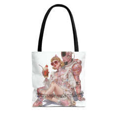 🇺🇸 “Intergalactic Asylum Seeker with her AI Daddy” Tote Bag | 「AIダディと宇宙難民ガール」トートバッグ