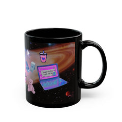 🇺🇸“This Planet is Ghetto AF LOL” – 11 oz Black Ceramic Mug