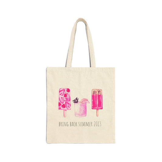 Bring Back Summer 2013 Cotton Canvas Tote Bag - Existential Quotes