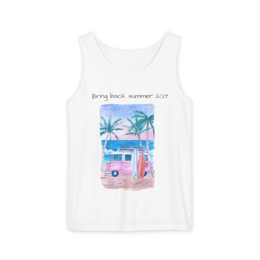 Bring Back Summer 2017 Unisex Garment - Dyed Tank Top - Existential Quotes