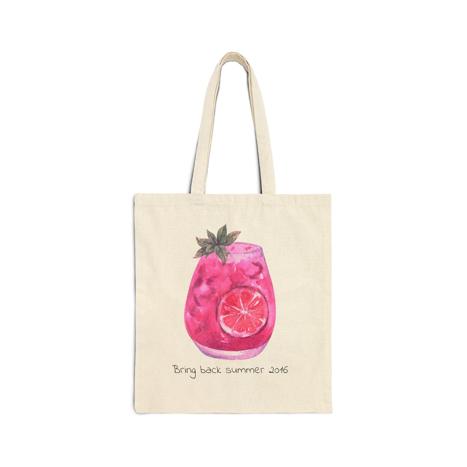 Bring Summer 2016 Back Cotton Canvas Tote Bag - Existential Quotes