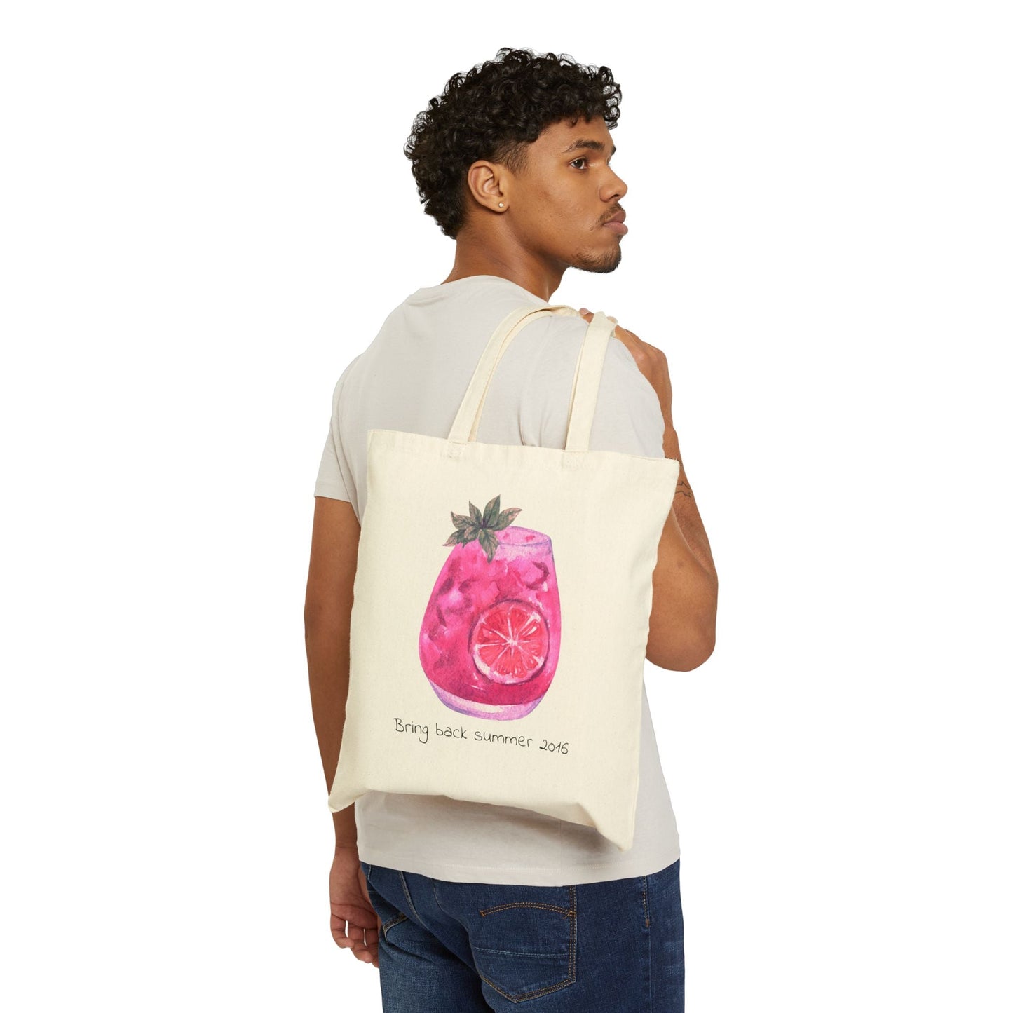 Bring Summer 2016 Back Cotton Canvas Tote Bag - Existential Quotes