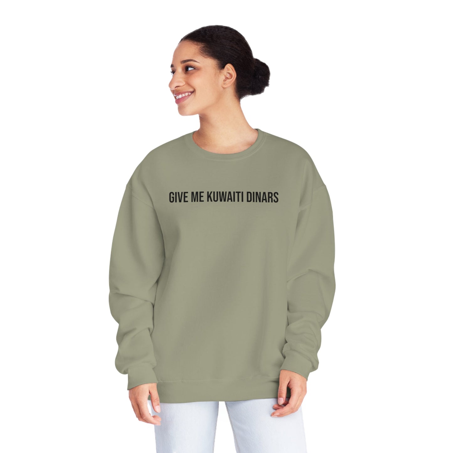 Give Me Kuwaiti Dinars Unisex Crewneck Sweatshirt - Existential Quotes