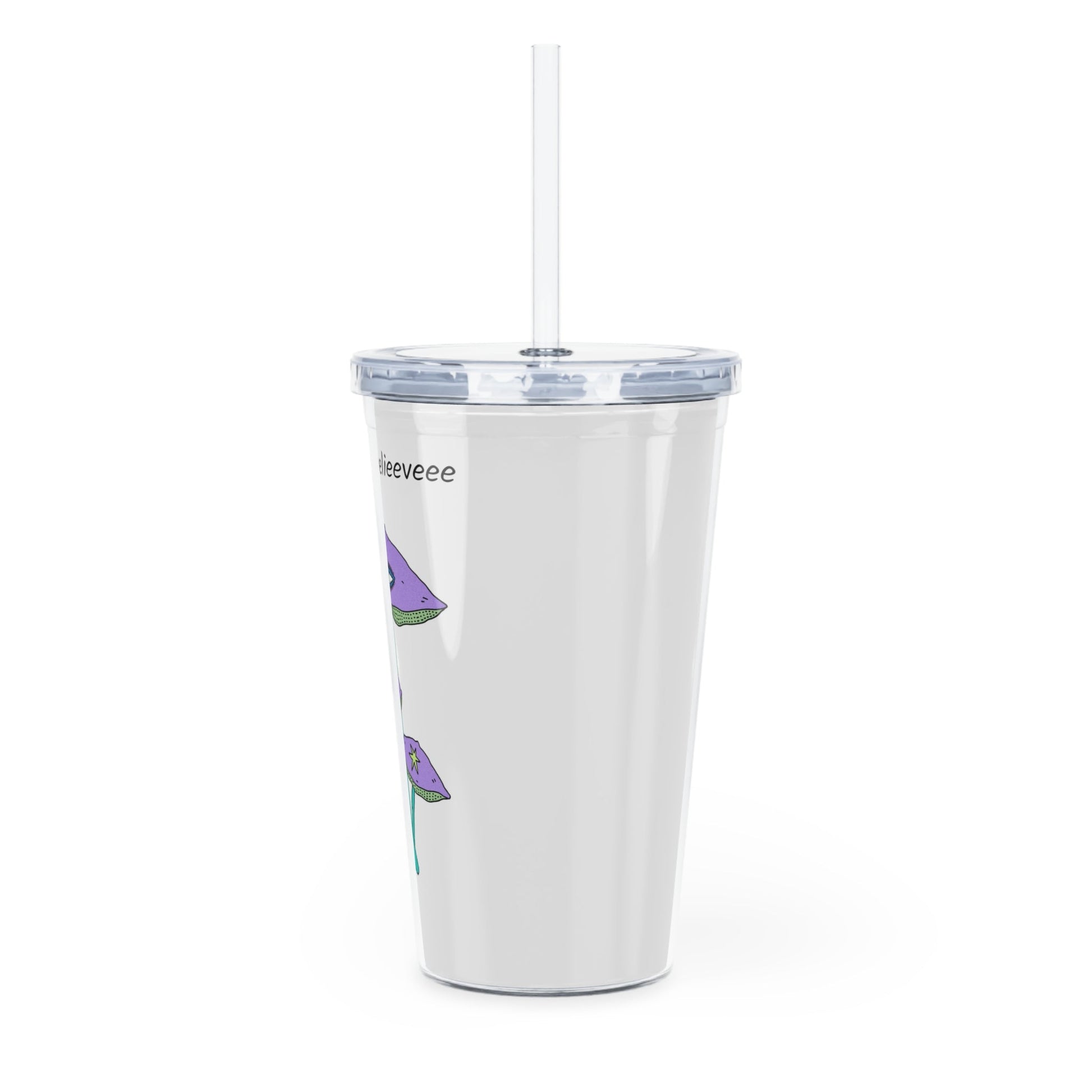 High and Shroomy Plastic Tumbler with Straw - Existential Quotes