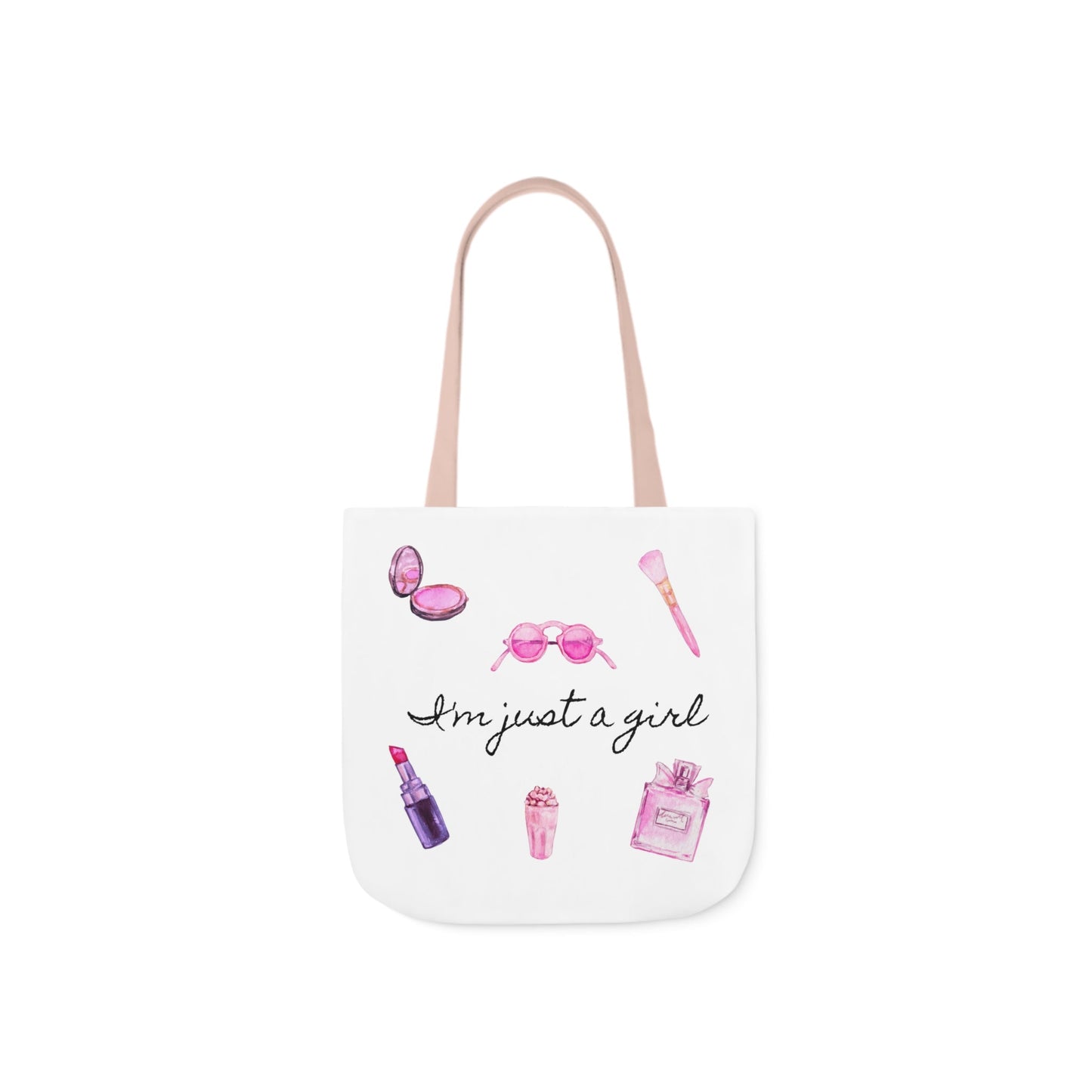 I'm Just a Girl Canvas Tote Bag, 5-Color Straps - Existential Quotes