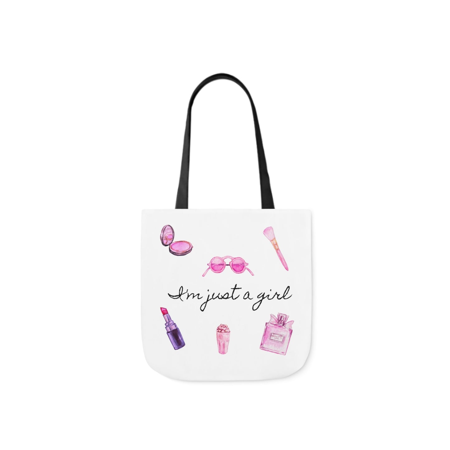 I'm Just a Girl Canvas Tote Bag, 5-Color Straps - Existential Quotes