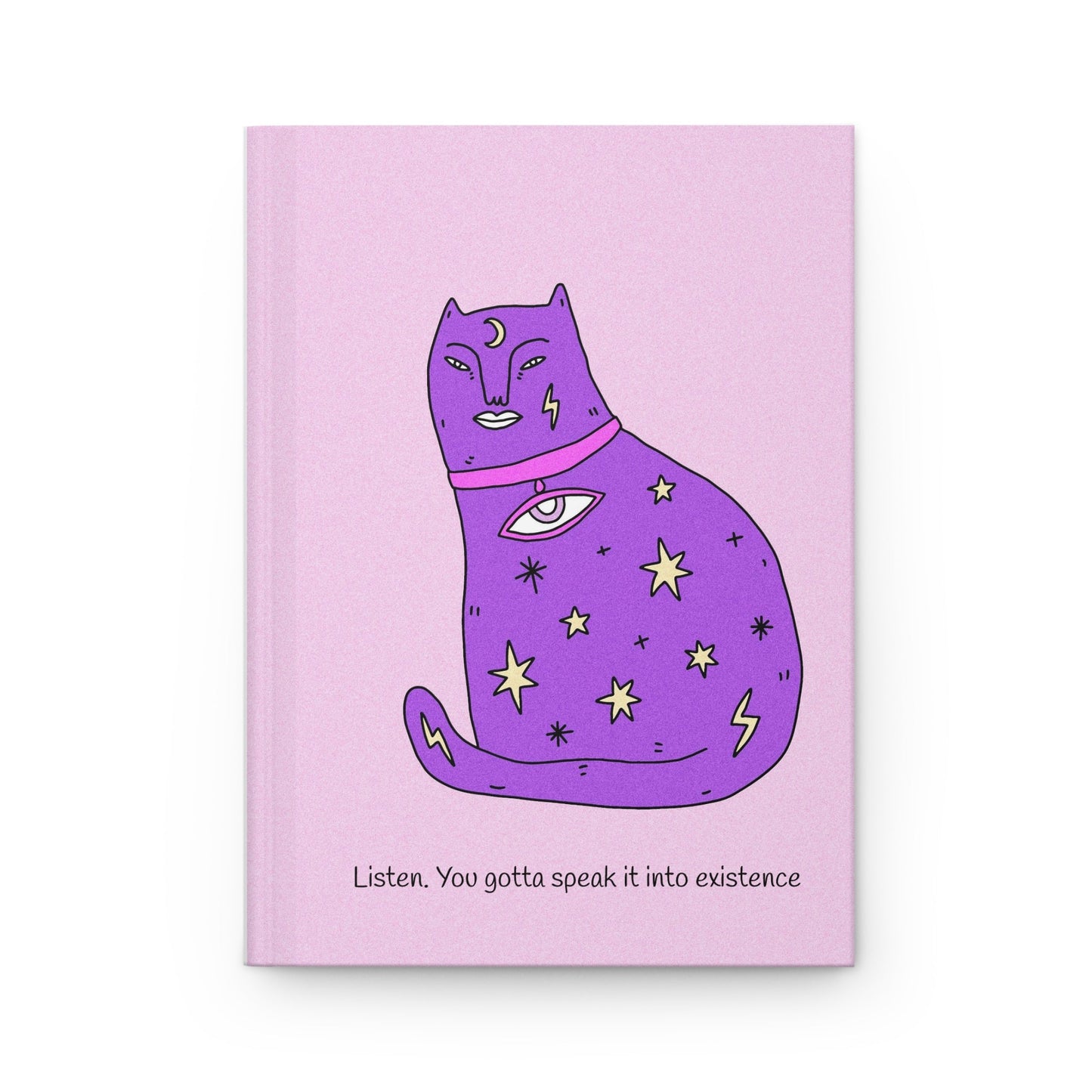 Magic Delusional Cat Hardcover Journal Matte - Existential Quotes