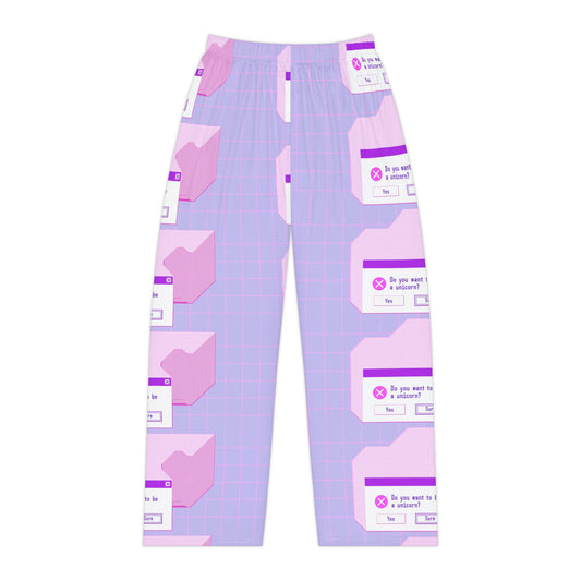 Retro Pc Women's Pajama Pants (AOP) - Existential Quotes