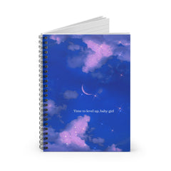 Time to Level Up, Baby Girl Spiral Notebook - Ruled Line - Existential Quotes