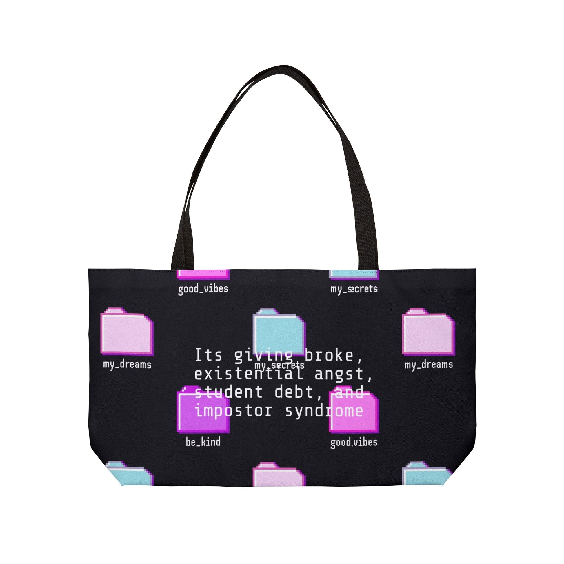 Weekender Tote Bag for the Angsty - Existential Quotes