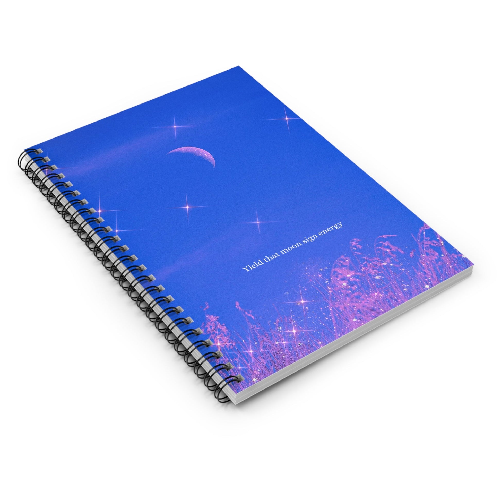 Yield that Moon Sign Energy Spiral Notebook - Ruled Line - Existential Quotes